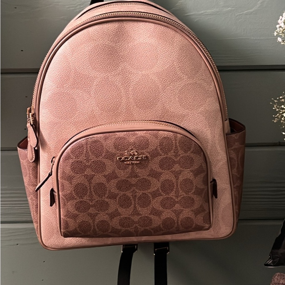 Coach Blush and Chocolate Backpack